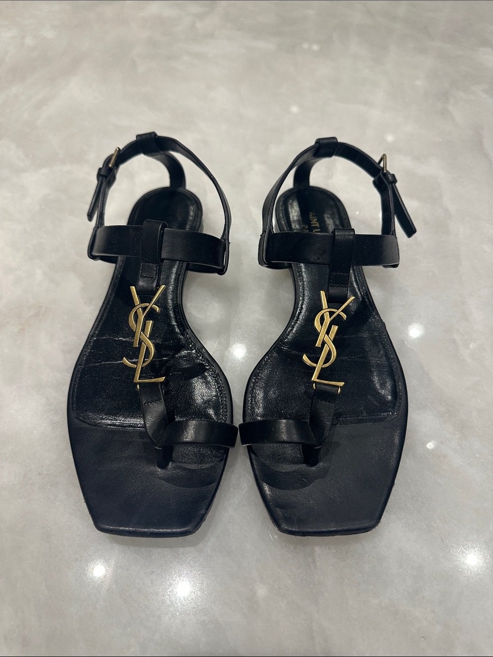 Saint Laurent Cassandra Flat Sandal